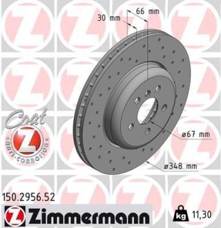 Диск тормозной Sport ZIMMERMANN 150.2956.52