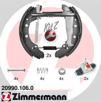 Гальмівні колодки (набір) ZIMMERMANN 209901060