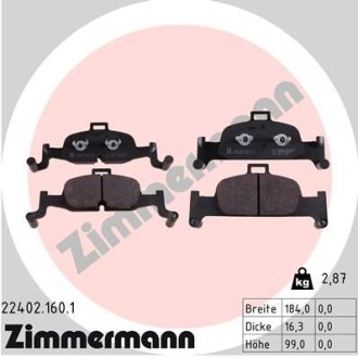 Колодки тормозные ZIMMERMANN 22402.160.1