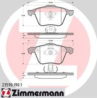 Колодки гальмівні, дискові ZIMMERMANN 235901901