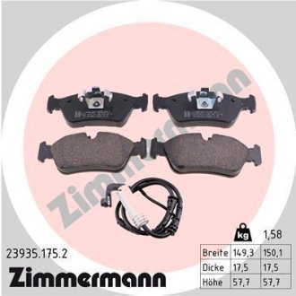 Гальмівні колодки, дискове гальмо (набір) ZIMMERMANN 239351752