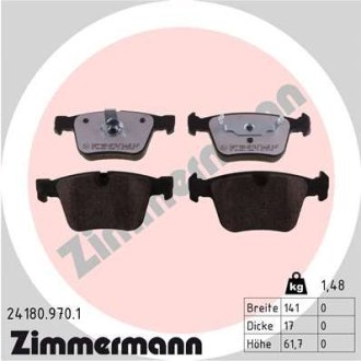 Колодки гальмівні дискові ZIMMERMANN 24180.970.1