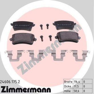 Комплект гальмівних колодок ZIMMERMANN 24606.175.2