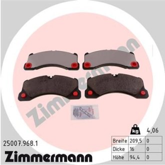 Колодки гальмівні дискові ZIMMERMANN 25007.968.1