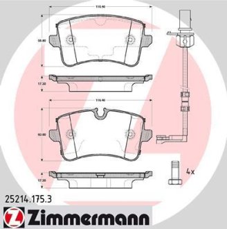 Колодки тормозные ZIMMERMANN 25214.175.3