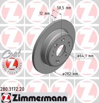 Гальмівний диск ZIMMERMANN 280317220