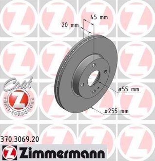 Гальмівний диск ZIMMERMANN 370306920