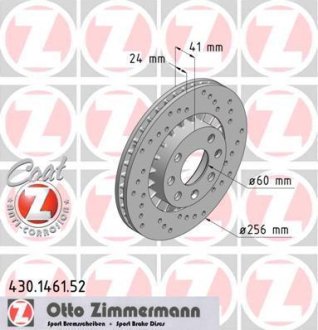 Гальмівний диск ZIMMERMANN 430146152