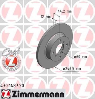 Гальмівний диск ZIMMERMANN 430148720