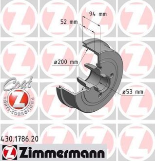 Гальмівний барабан ZIMMERMANN 430178620