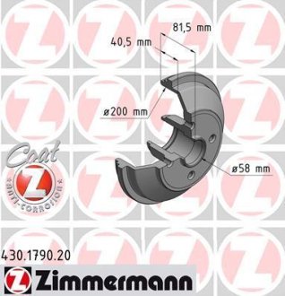 Гальмiвнi барабани заднi ZIMMERMANN 430179020