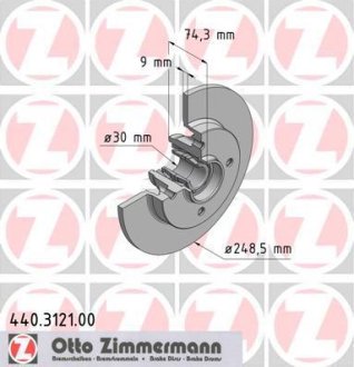 Гальмівний диск ZIMMERMANN 440312100