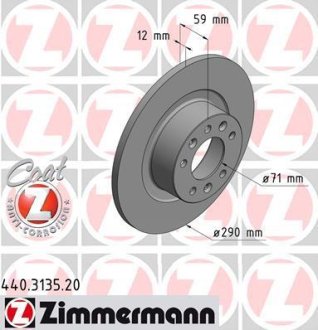 Диск гальмівний ZIMMERMANN 440.3135.20