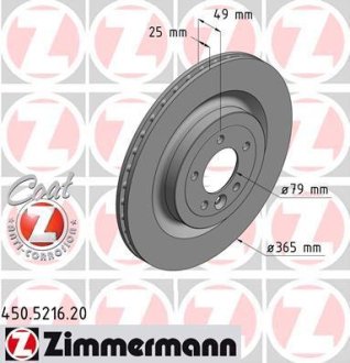 Диск гальмівний ZIMMERMANN 450.5216.20