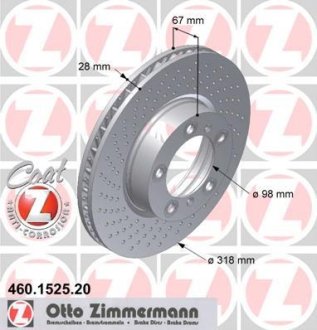 Гальмівний диск ZIMMERMANN 460152520