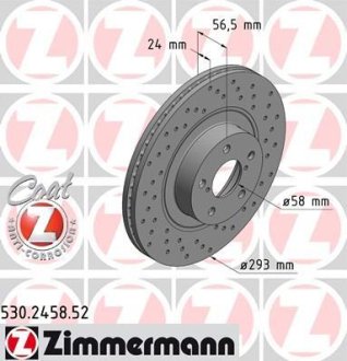 Диск тормозной ZIMMERMANN 530245852