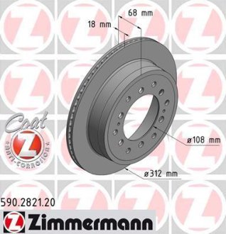 Диск тормозной ZIMMERMANN 590282120